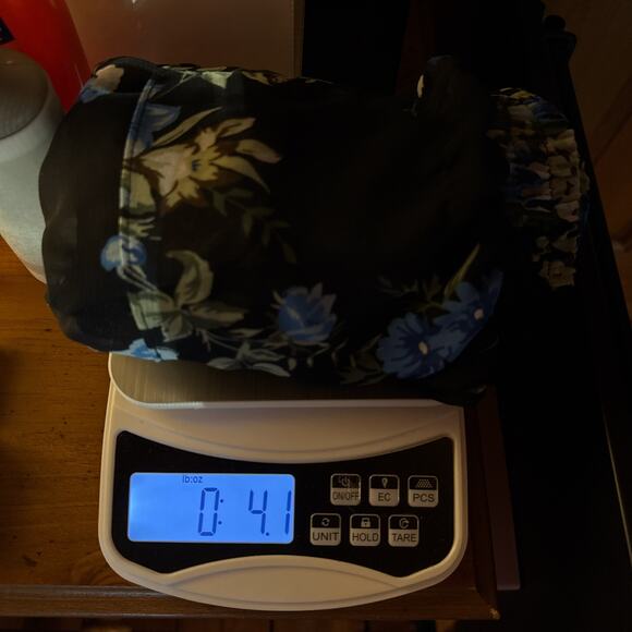 Forever 21 Black Blue Floral Ruffle Tier Mini Skirt Small Grunge Fairy Romantic - Picture 5 of 5